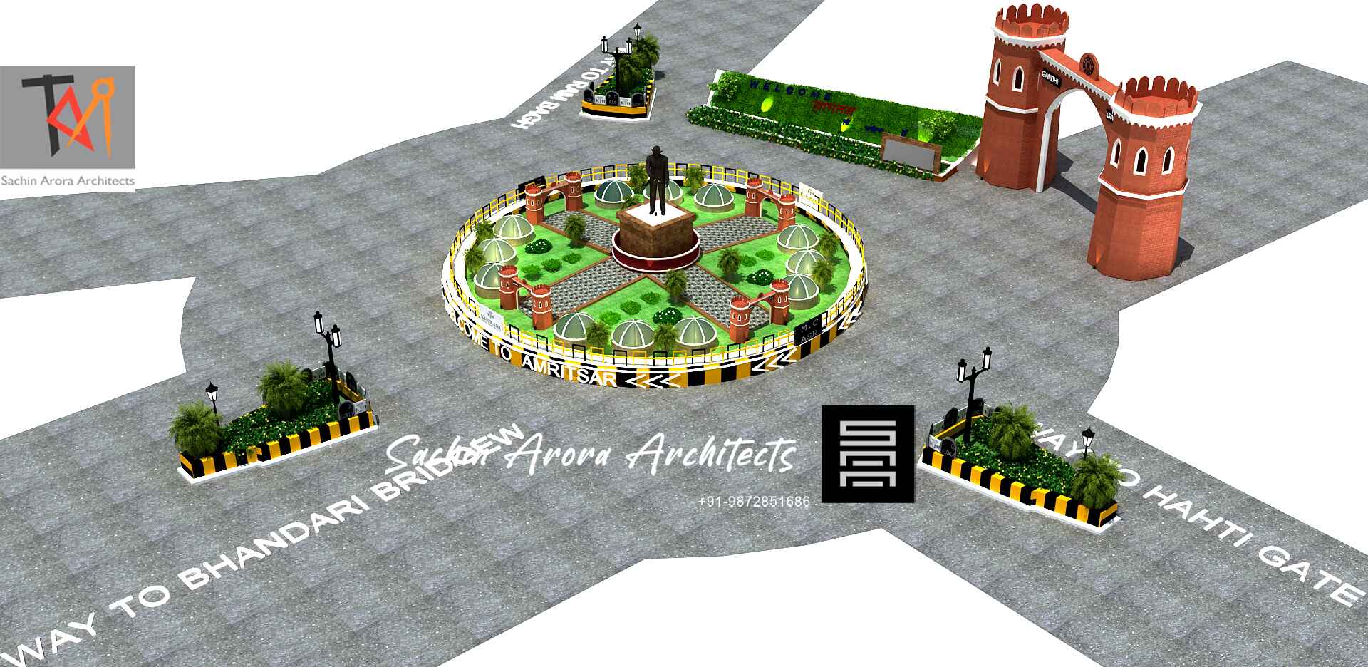 Iconic Urban Roundabout Transformation